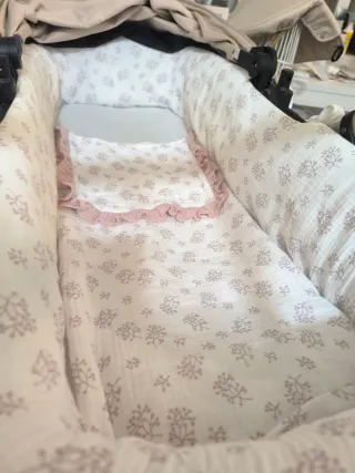 Funda Capazo Bebé Estampado Floral y sábana 
