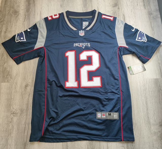 Camiseta NFL Patriots #12 Tom Brady Talla M