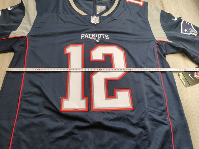 Camiseta NFL Patriots #12 Tom Brady Talla M