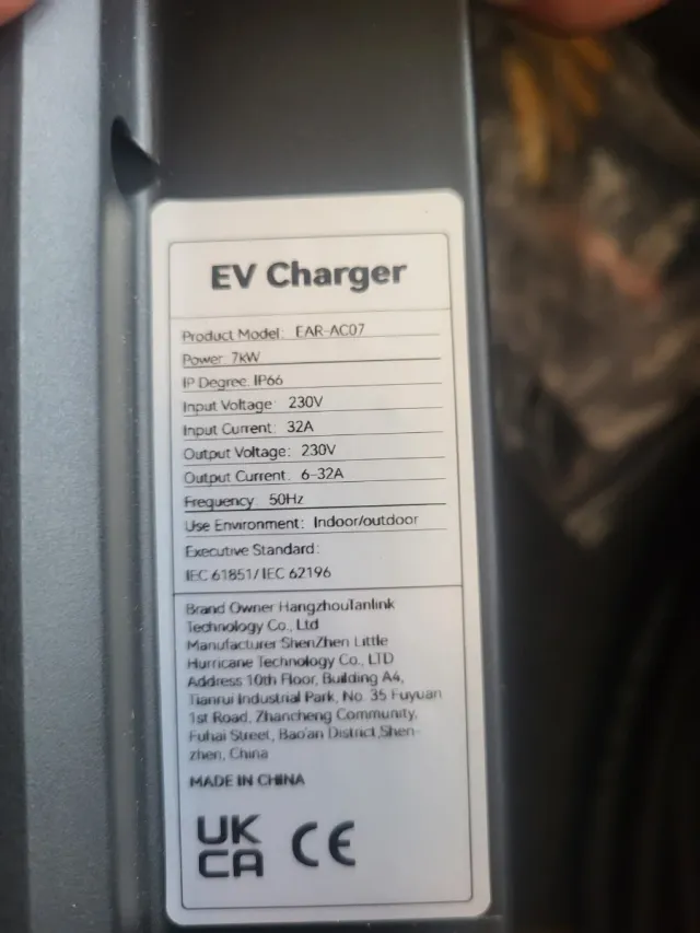 Cargador EV WOLFBOX 7KW 32A Monofásico