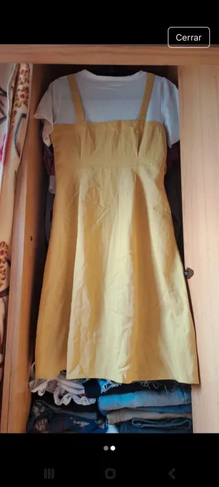 Vestido amarillo botones niña 12-16 años