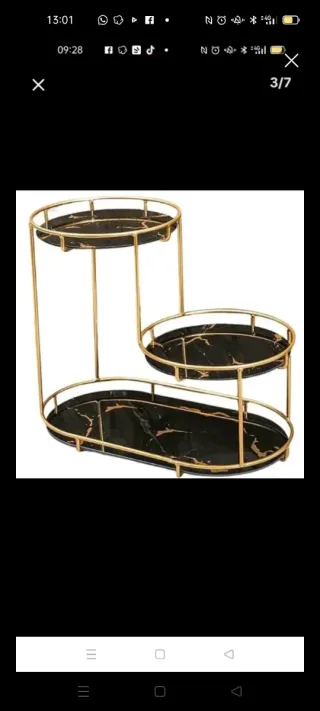 Organizzatore trucco nero e oro