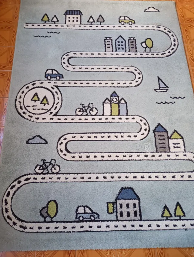 Alfombra infantil carretera y ciudad
