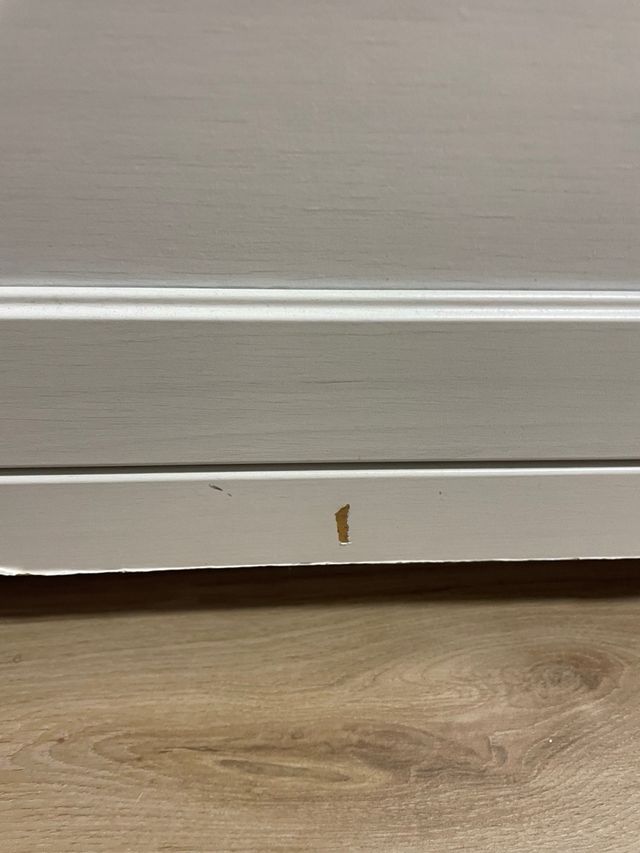 Cassettiera con 2 cassetti in legno bianco