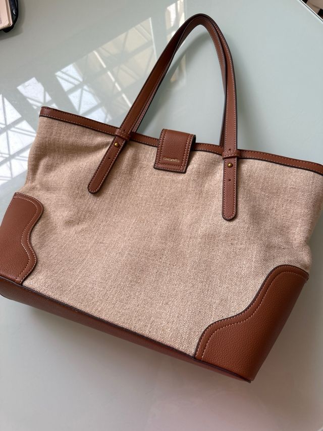 Bolso Tintoretto Beige y Marrón polipiel y tejido