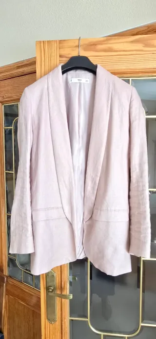 Chaqueta lino rosa