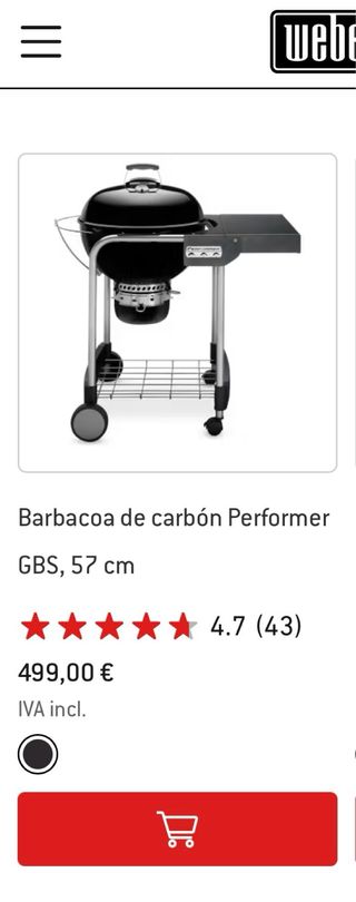 Barbacoa Weber Performer GBS 57cm