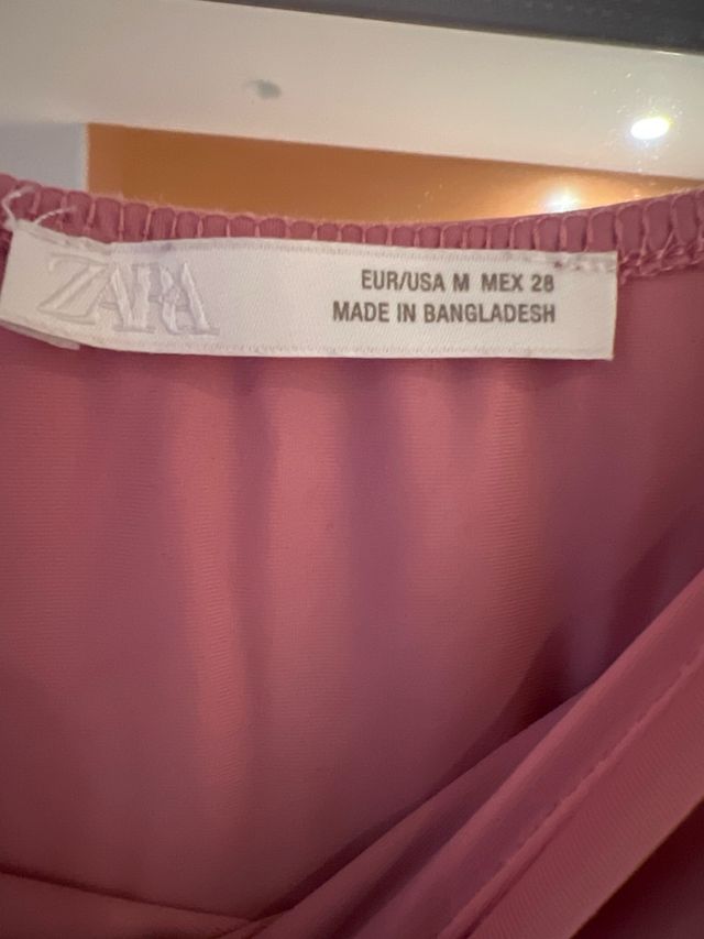 Vestido rosa asimétrico licra