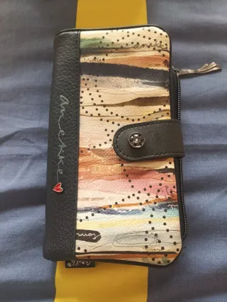 Cartera Anekke grande multicolor y negra