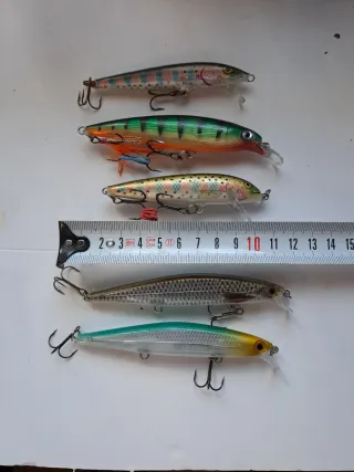 Lote 5 señuelos pesca Rapala