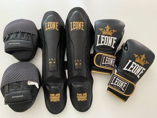 Guantes Boxeo Leone 14oz Negros
