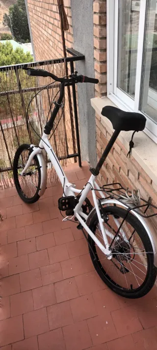 Bicicleta Plegable Blanca