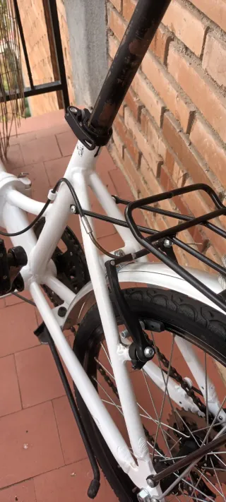 Bicicleta Plegable Blanca