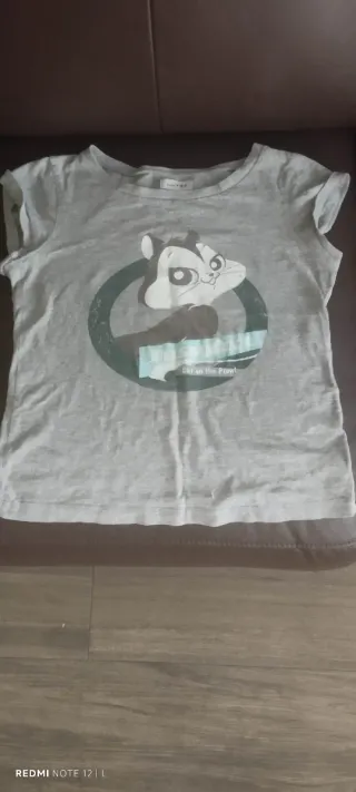 Camiseta Zara Gris