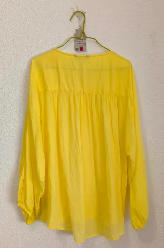 Blusa amarilla 100% algodón Talla XXL