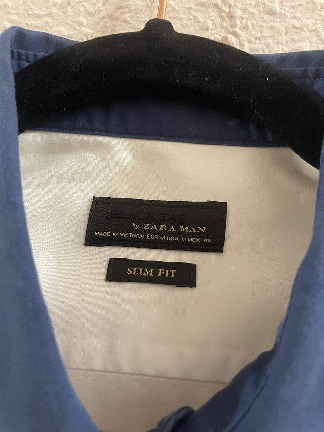 Camisa Zara Blanca Slim Fit