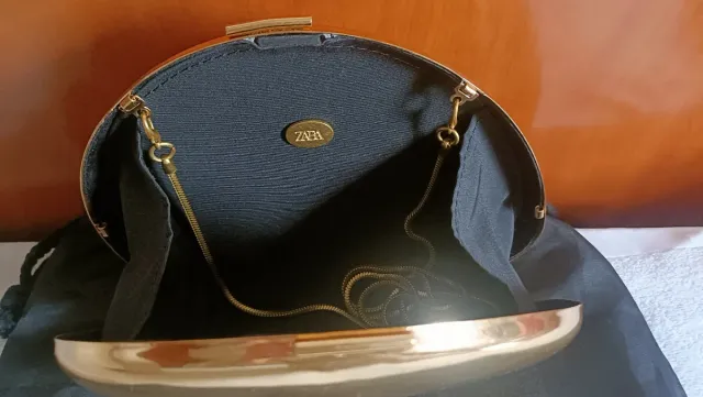Bolso de fiesta dorado Zara