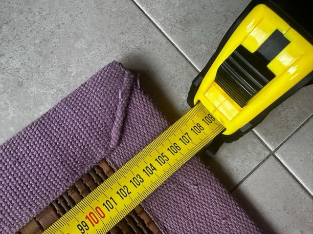 2 alfombras bambú y tela