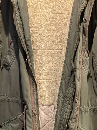 Parka verde con forro