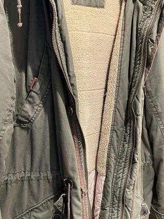 Parka verde con forro