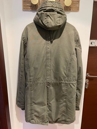 Parka verde con forro