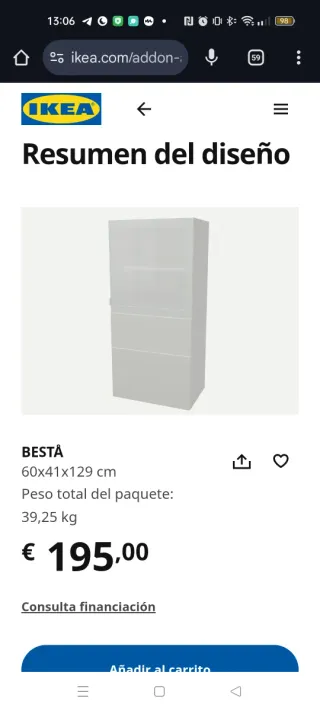 Estantería Besta Ikea con puerta