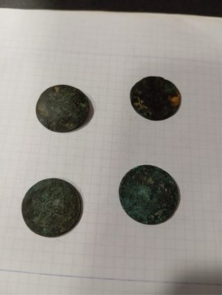 4 Monedas de Cobre Antiguas