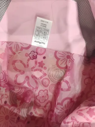 Chaqueta impermeable niña Quechua rosa