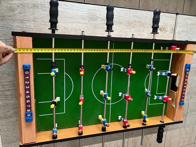 Futbolín madera 37x68cm, 18 muñecos