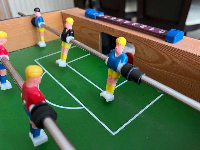 Futbolín madera 37x68cm, 18 muñecos