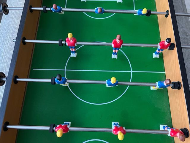 Futbolín madera 37x68cm, 18 muñecos