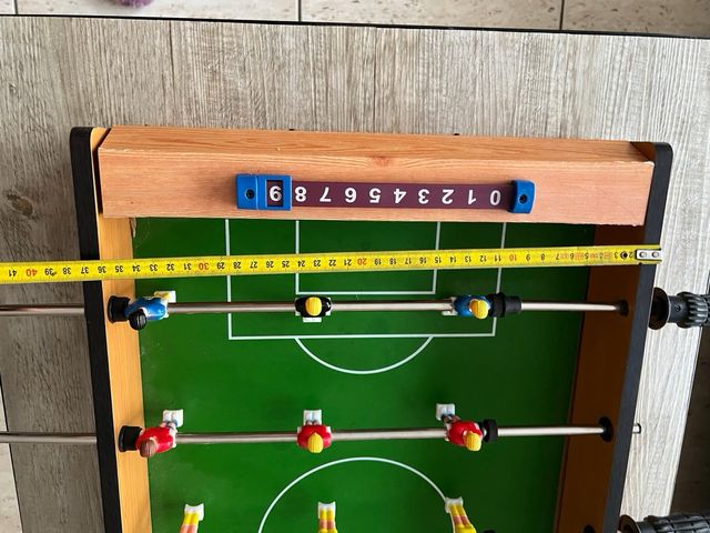 Futbolín madera 37x68cm, 18 muñecos