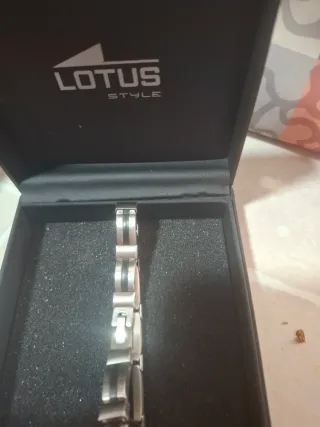 Pulsera Lotus Style Hombre Plata y Negro