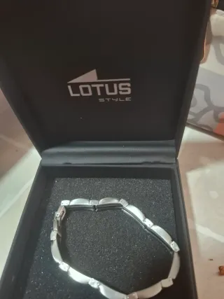 Pulsera Lotus Style Hombre Plata y Negro