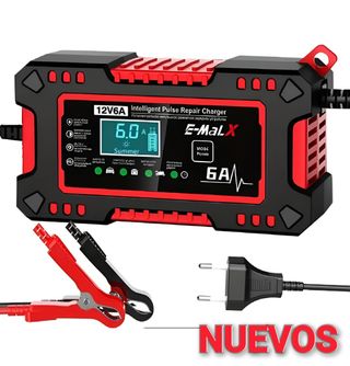 CARGADOR de Baterías Coche Moto 12V. 6A. Y Lifepo4