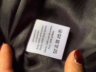 Chaqueta de piel burdeos talla L