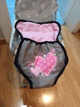 Trona para muñecos plegable y sujeta bebe
