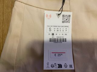 Zara Falda Pantalón Beige Talla S