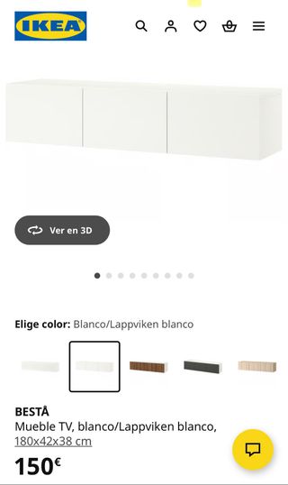 Mueble TV Besta IKEA Blanco/Madera