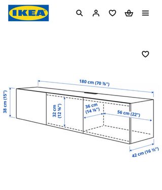 Mueble TV Besta IKEA Blanco/Madera