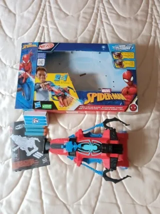 Lanzador Nerf Spiderman Agua y Dardos