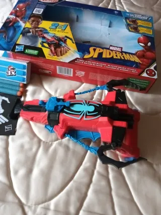 Lanzador Nerf Spiderman Agua y Dardos