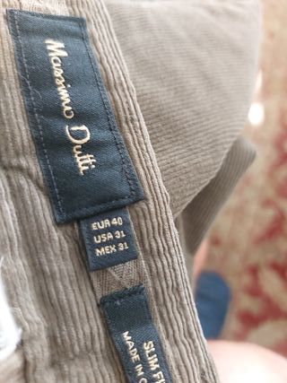 Pantalón pana fina marrón