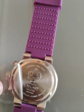 Reloj Calgary Morado y Plateado Mujer