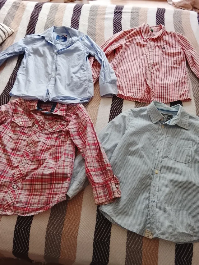 Lote 4 Camisas Niño Manga Larga