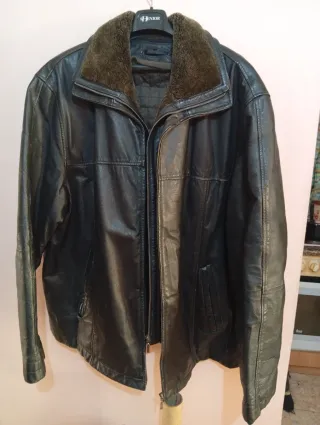 Chaquetón Piel Hombre Marrón Talla XXXL