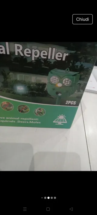 Repellente solare per animali giardino