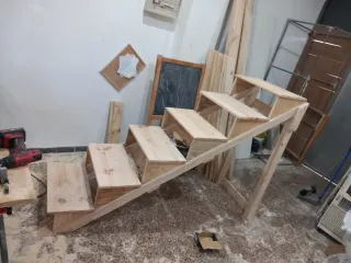 Escaleras madera maciza interior/exterior