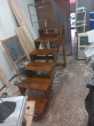 Escaleras madera maciza interior/exterior
