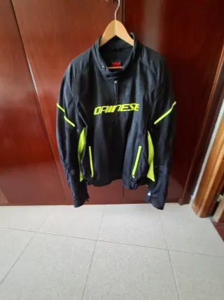 Chaqueta Dainese Verano Hombre Negra/Neón